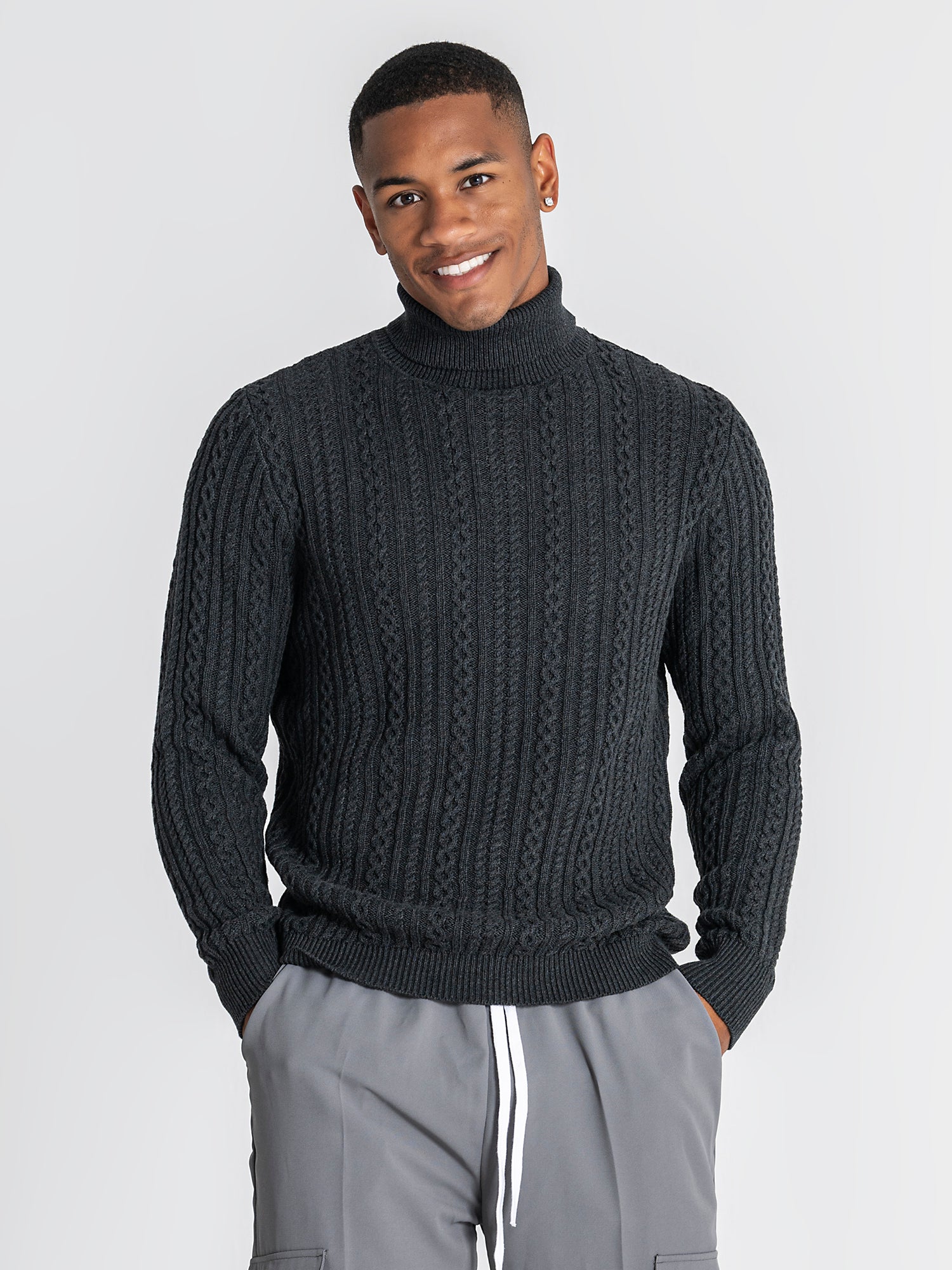 Anthracite Core Knit Turtleneck