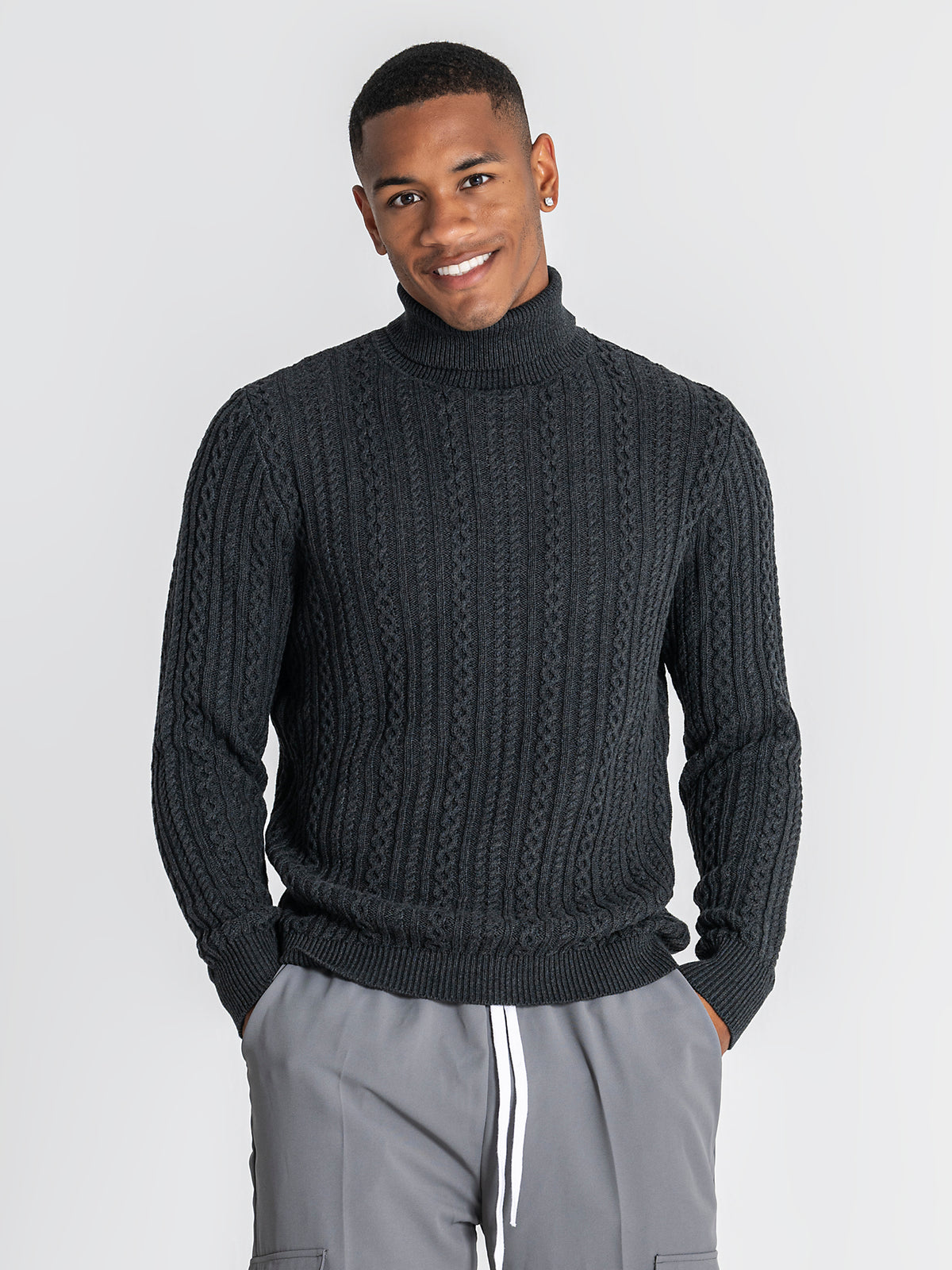 sweats / Anthracite Core Knit Turtleneck