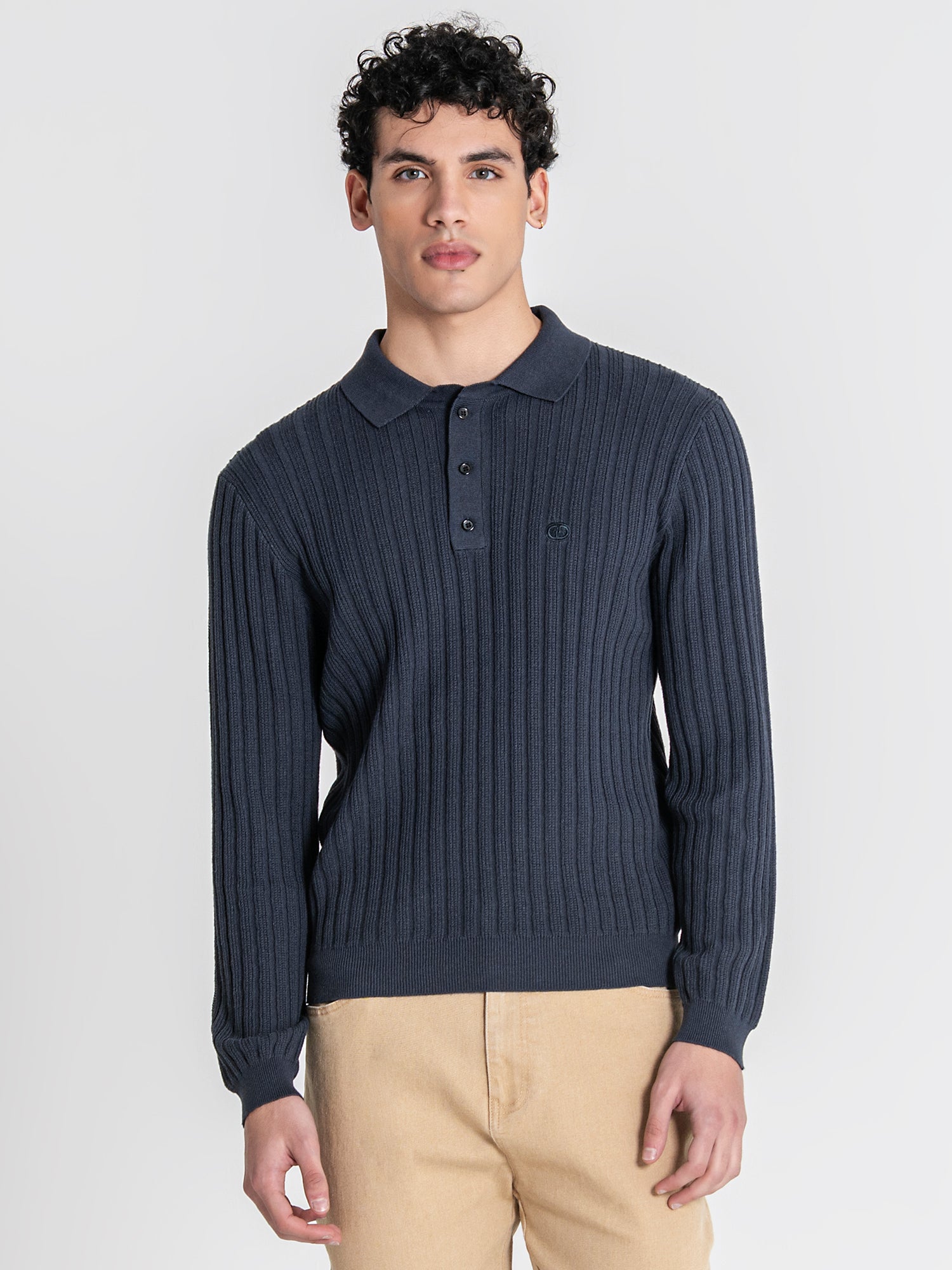 polos / Blue Essential Knit Polo