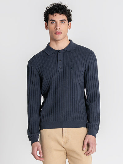 polos / Blue Essential Knit Polo