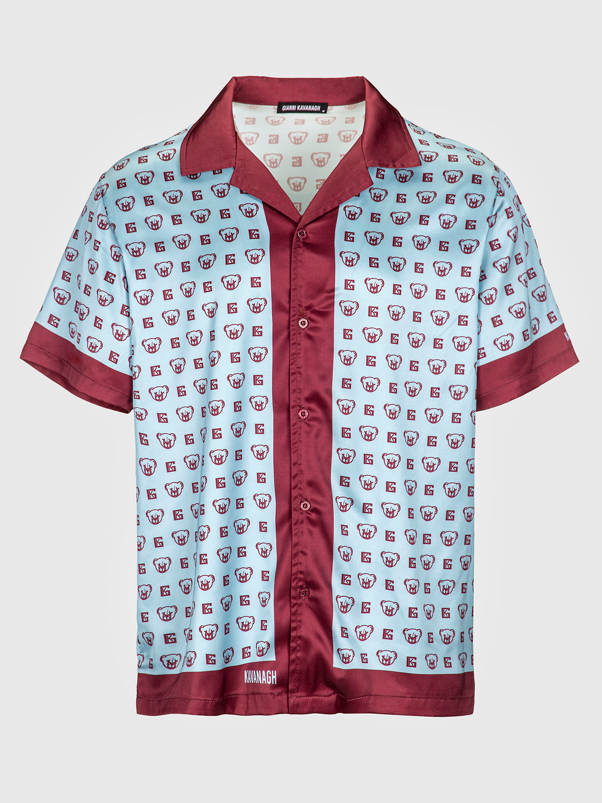 shirts / Blue Bear Mania Satin Shirt