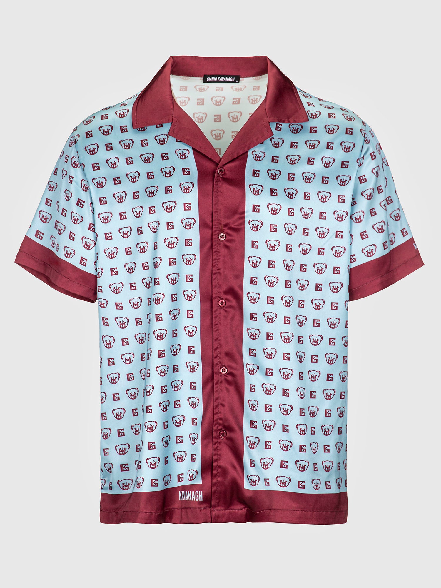 shirts / Blue Bear Mania Satin Shirt