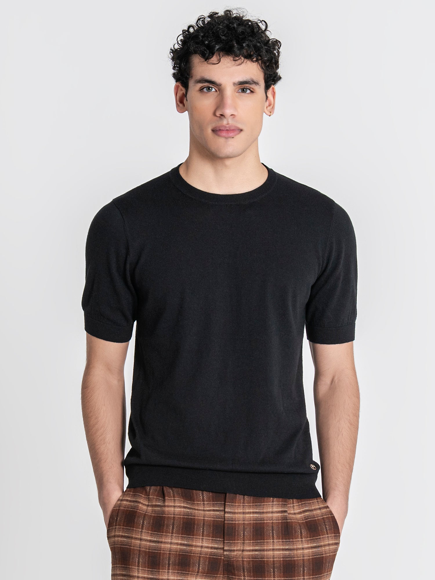 Black Soft Knit Tee