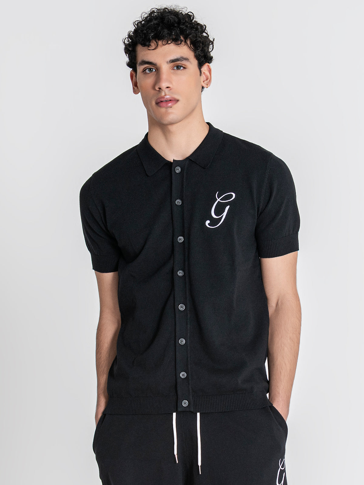 shirts / Black G Knit Shirt