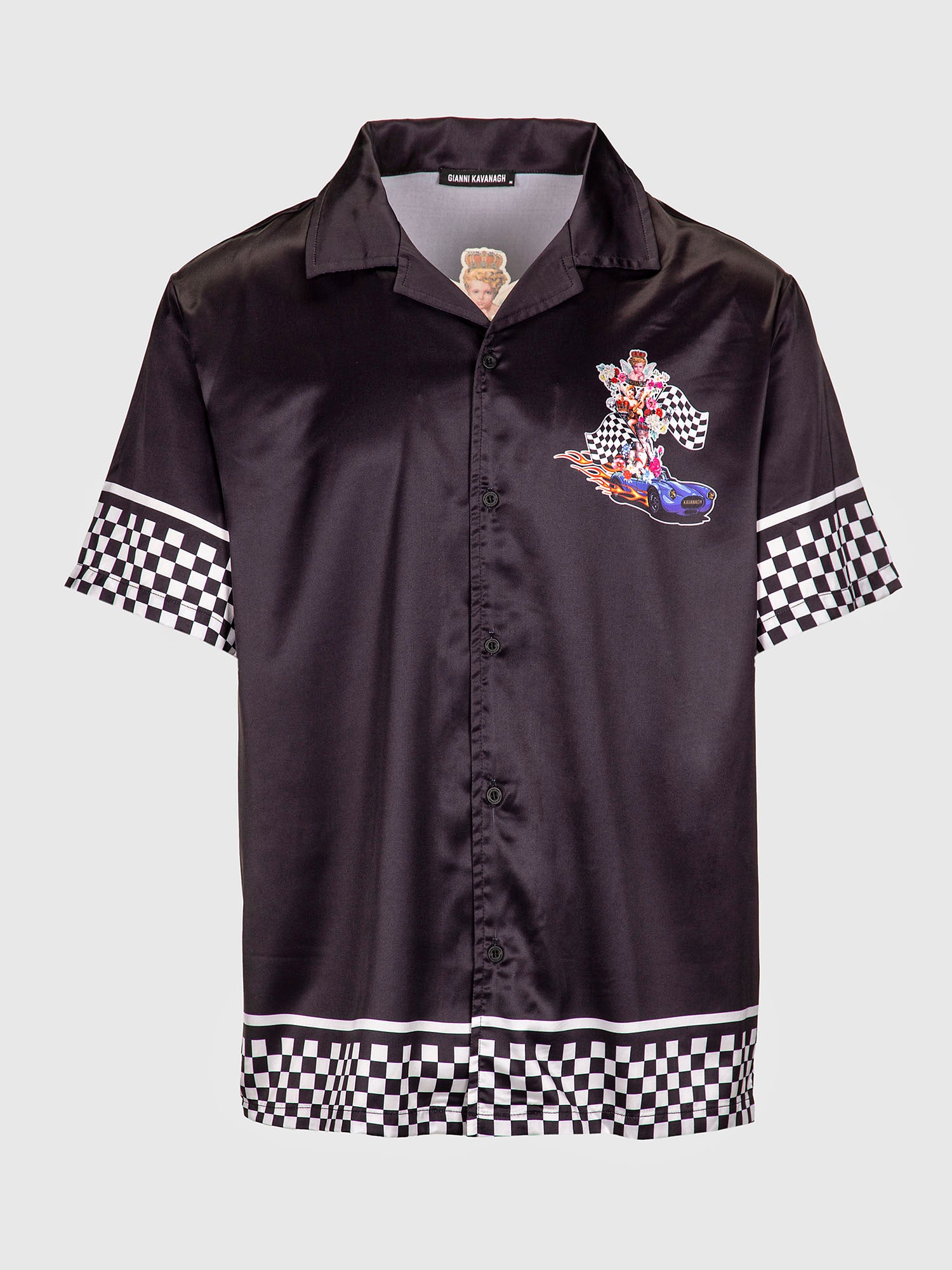 Black Angel Race Satin Shirt