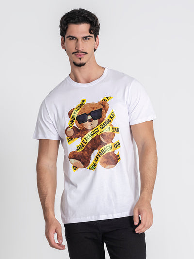 t-shirts / White Danger Bear Tee