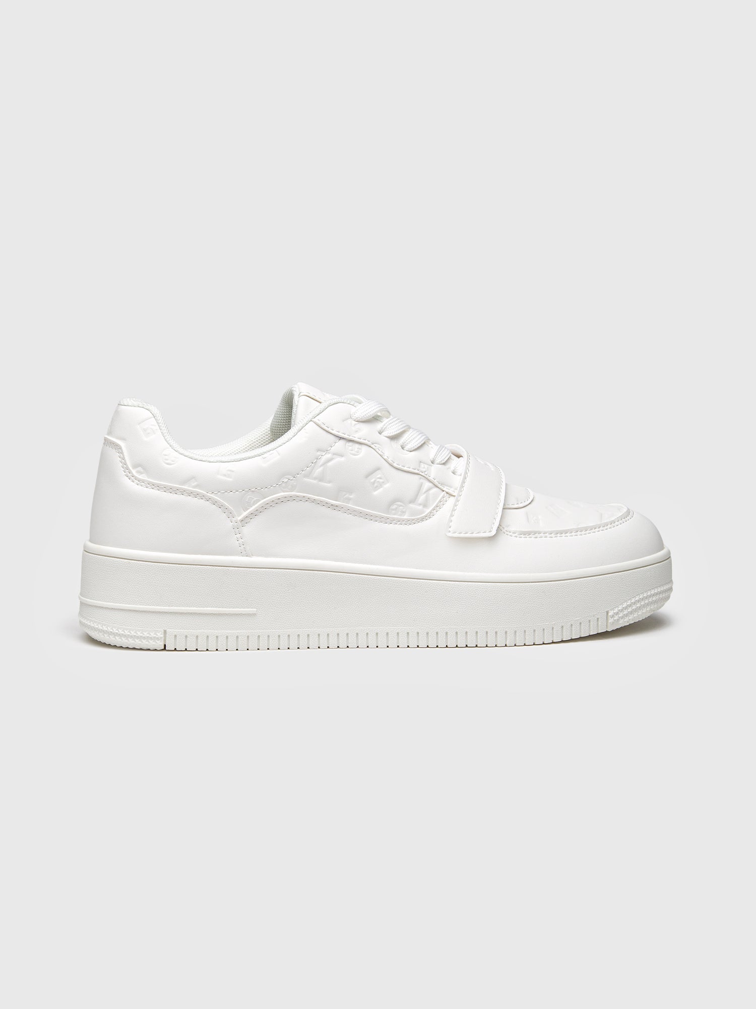 White Logomania Velcro Sneakers