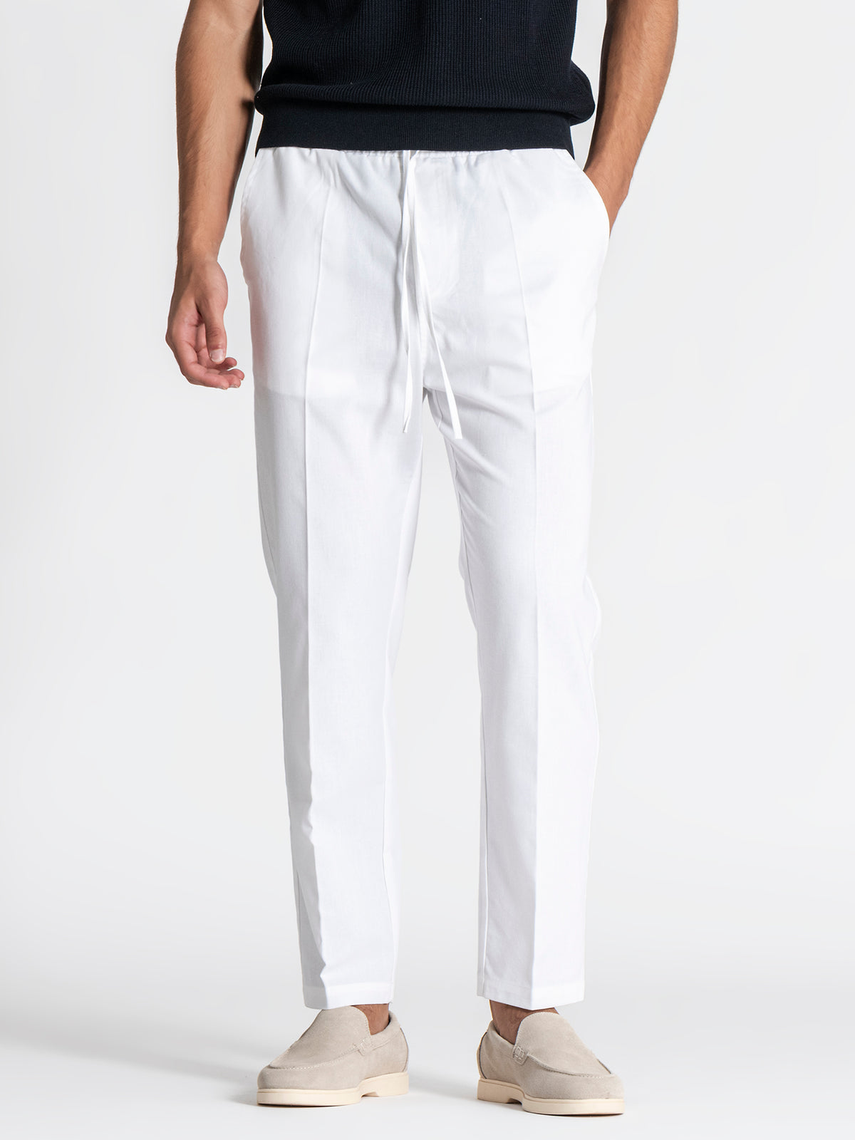 pants / White GG Linen Pants