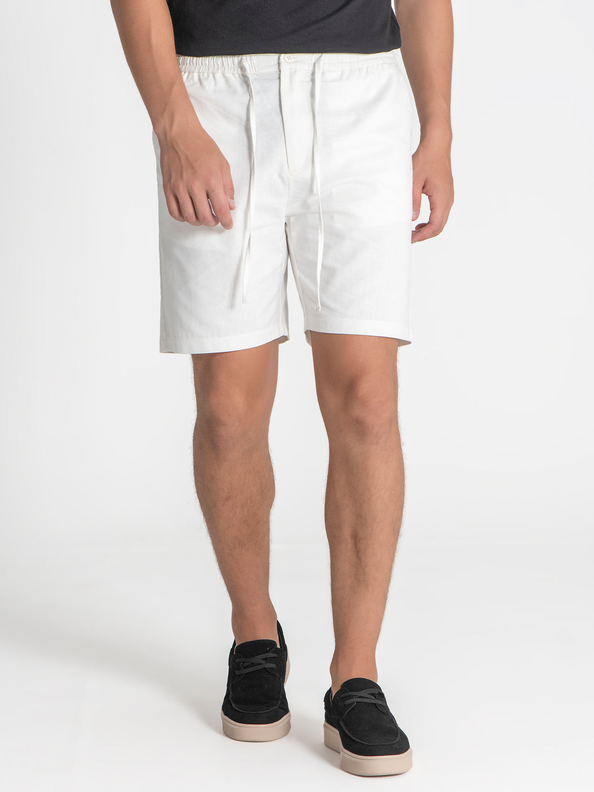 shorts / White Smart Linen Shorts