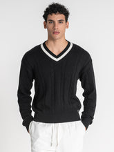 sweats / Black Cable Sweater