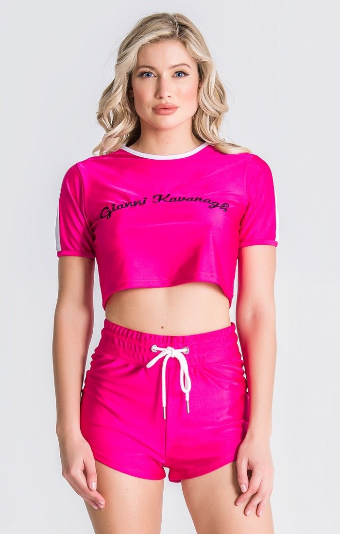 Neon Pink Cropped Tee
