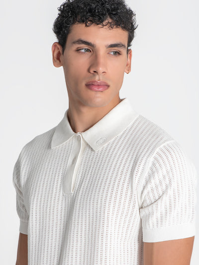 polos / White Sense Knit Polo
