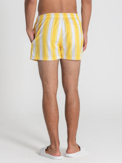 swimshorts / Yellow Striped Swimshorts