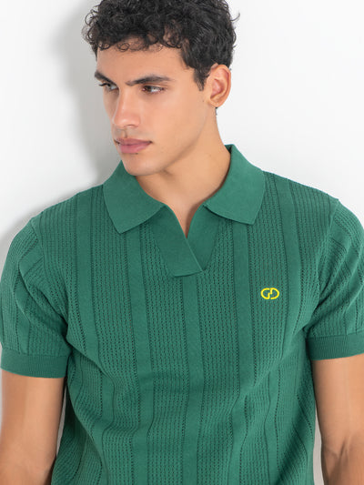 polos / Green Tennis Knit Polo