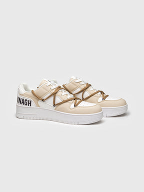 sneakers / Beige Wrapped Sneakers
