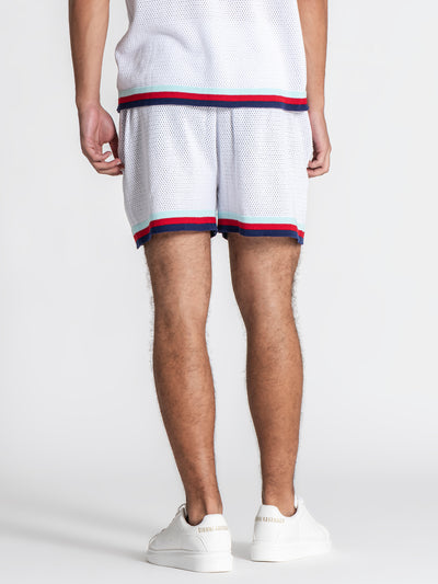 shorts / White Soft Court Sneakers