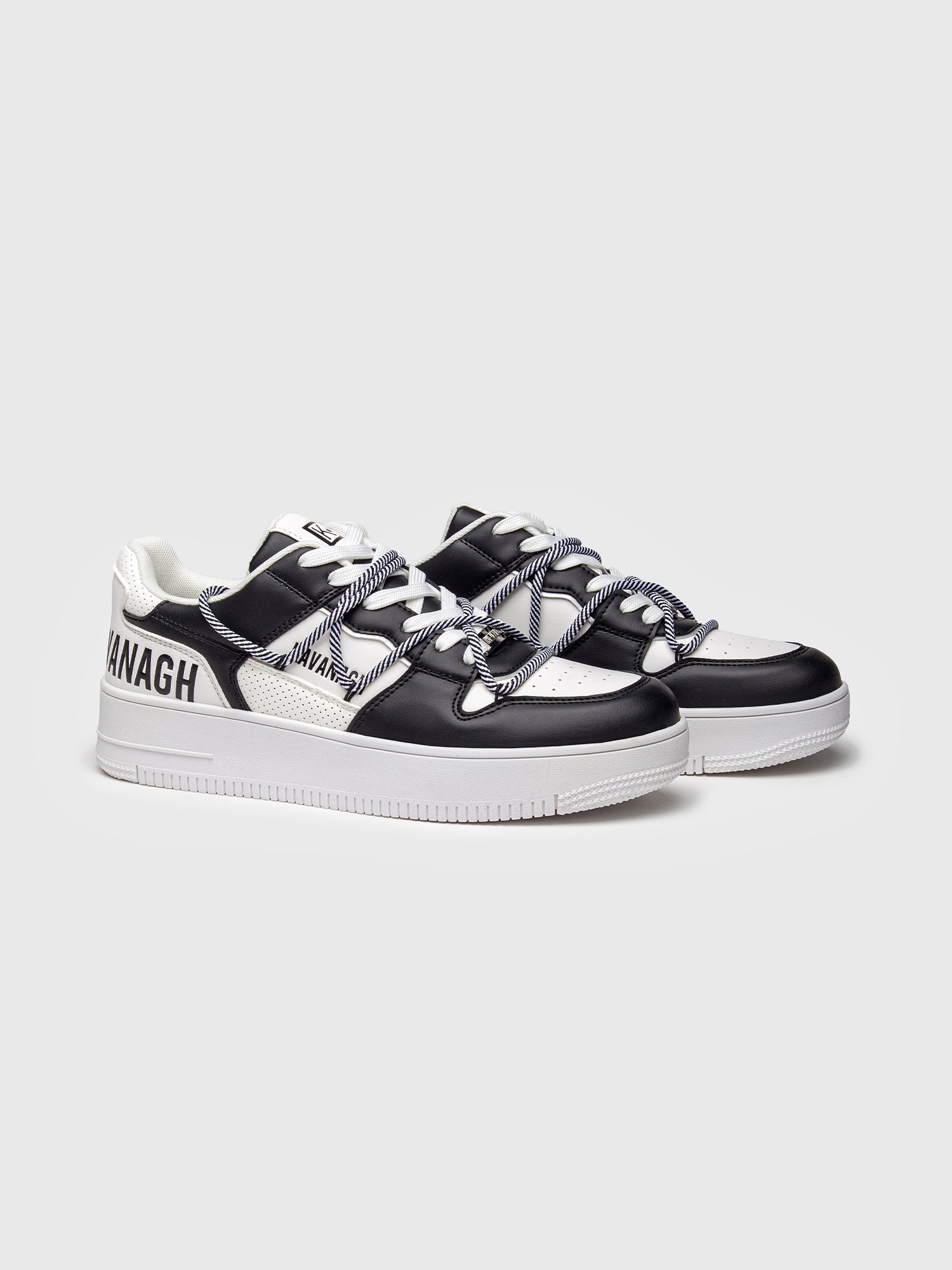 sneakers / Black Wrapped Striped Sneakers