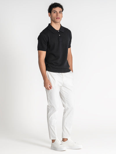 polos / Black Sense Knit Polo