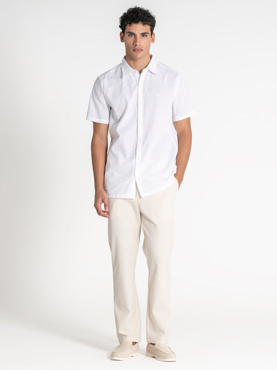 shirts / White GG Linen Shirt