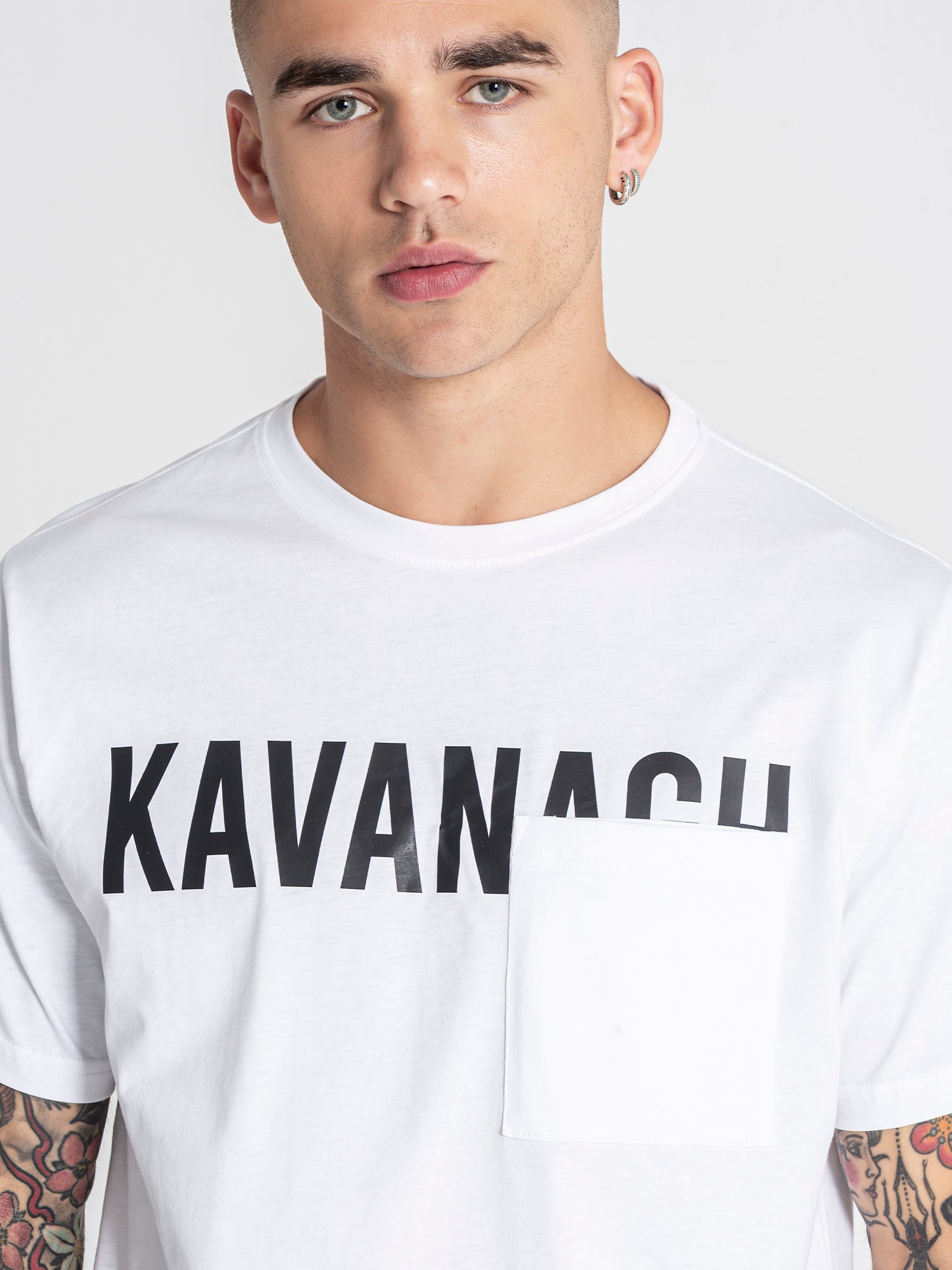 White Kavanagh Pocket Tee