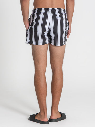 swimshorts / Black Striped Swimshorts