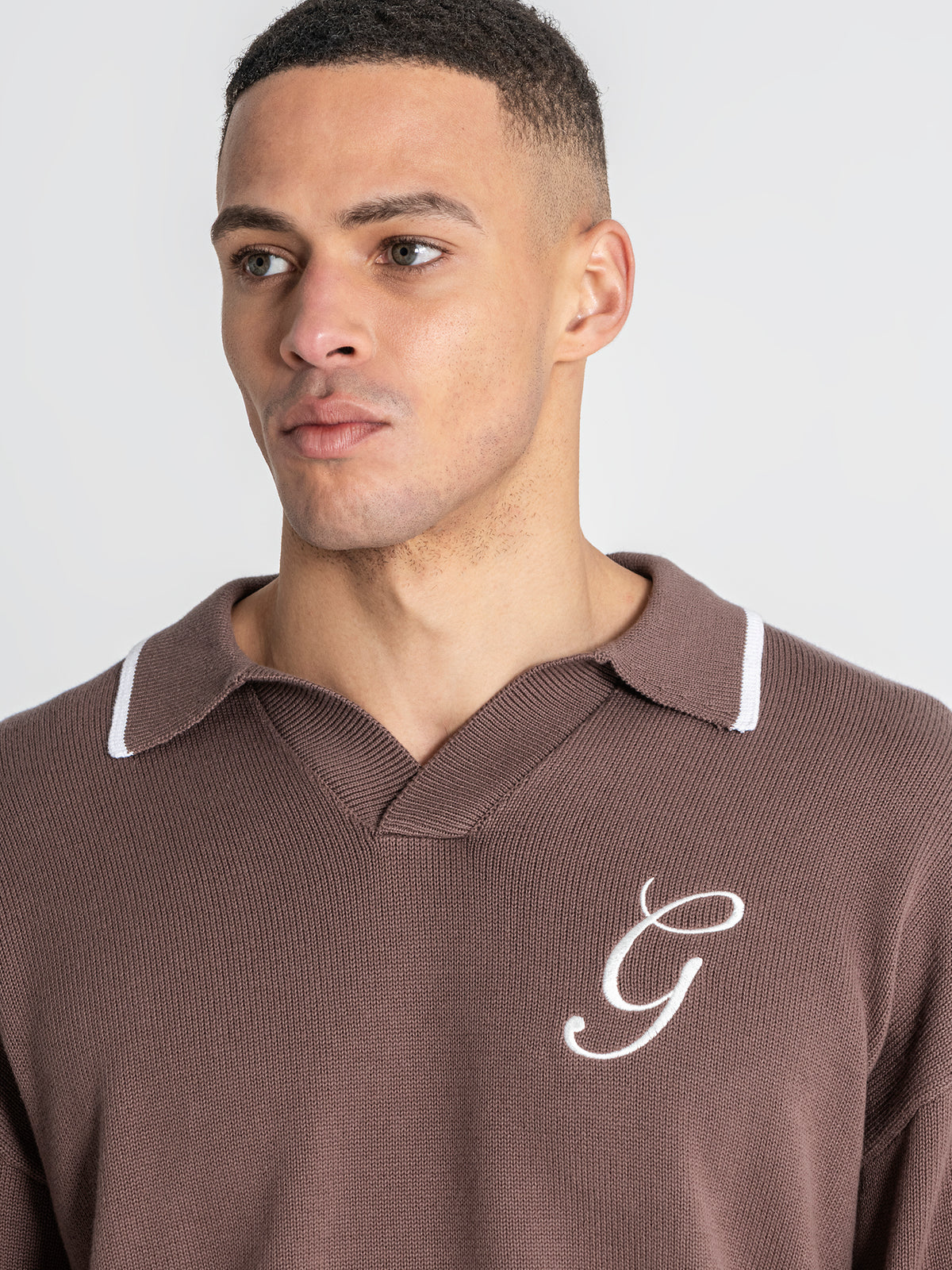 polos / Brown G Knit Sweater Polo