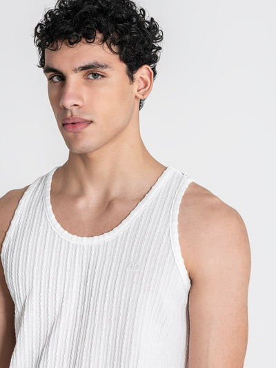 tank tops / White Tactile Tanktop