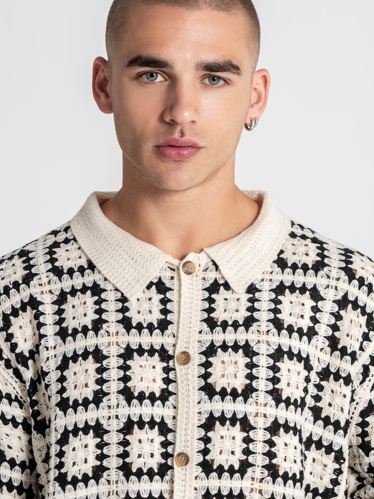 shirts / Beige Nature Knit Shirt