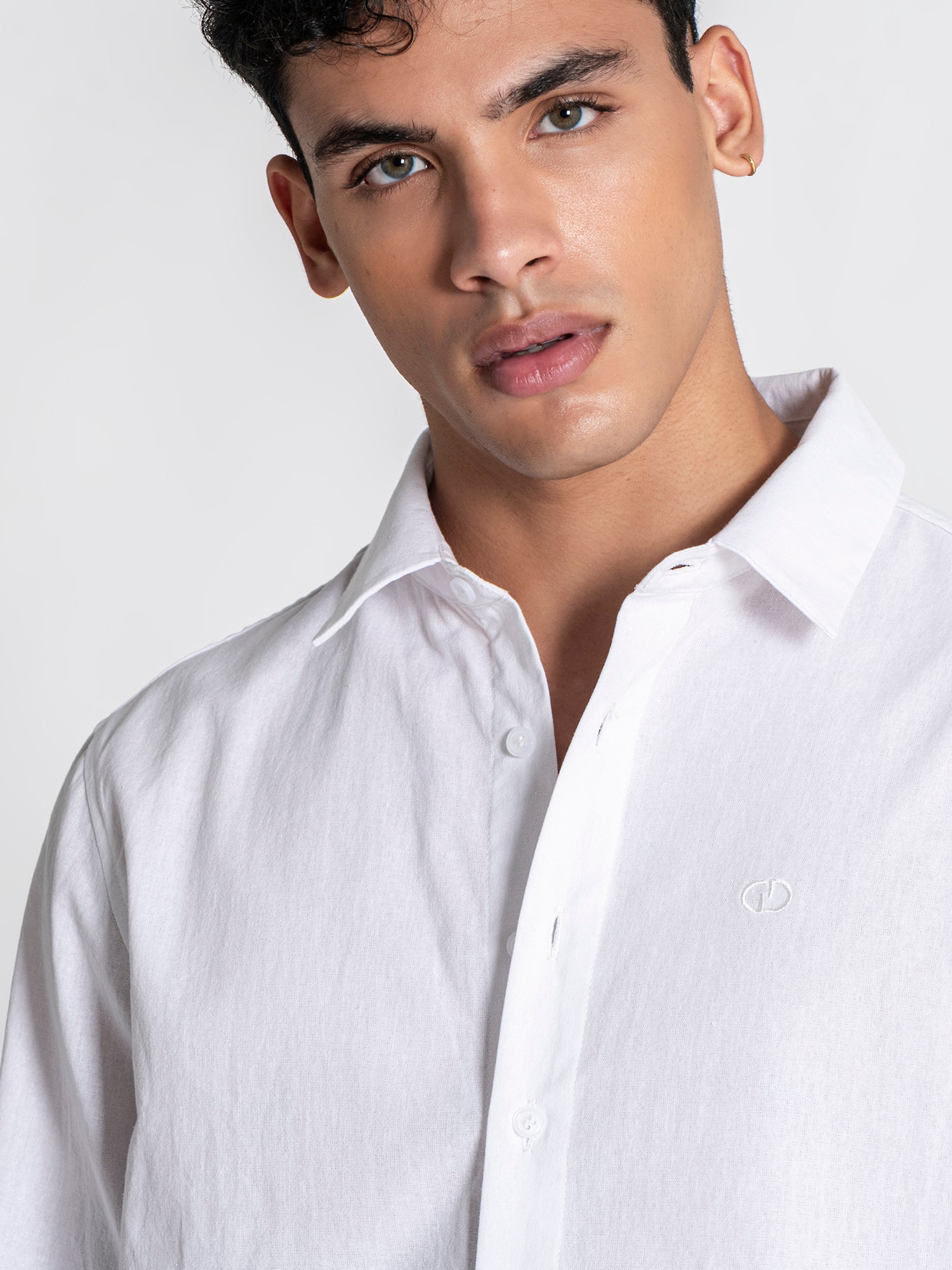 shirts / White GG Linen Shirt