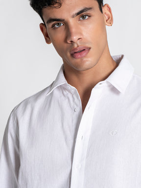 shirts / White GG Linen Shirt