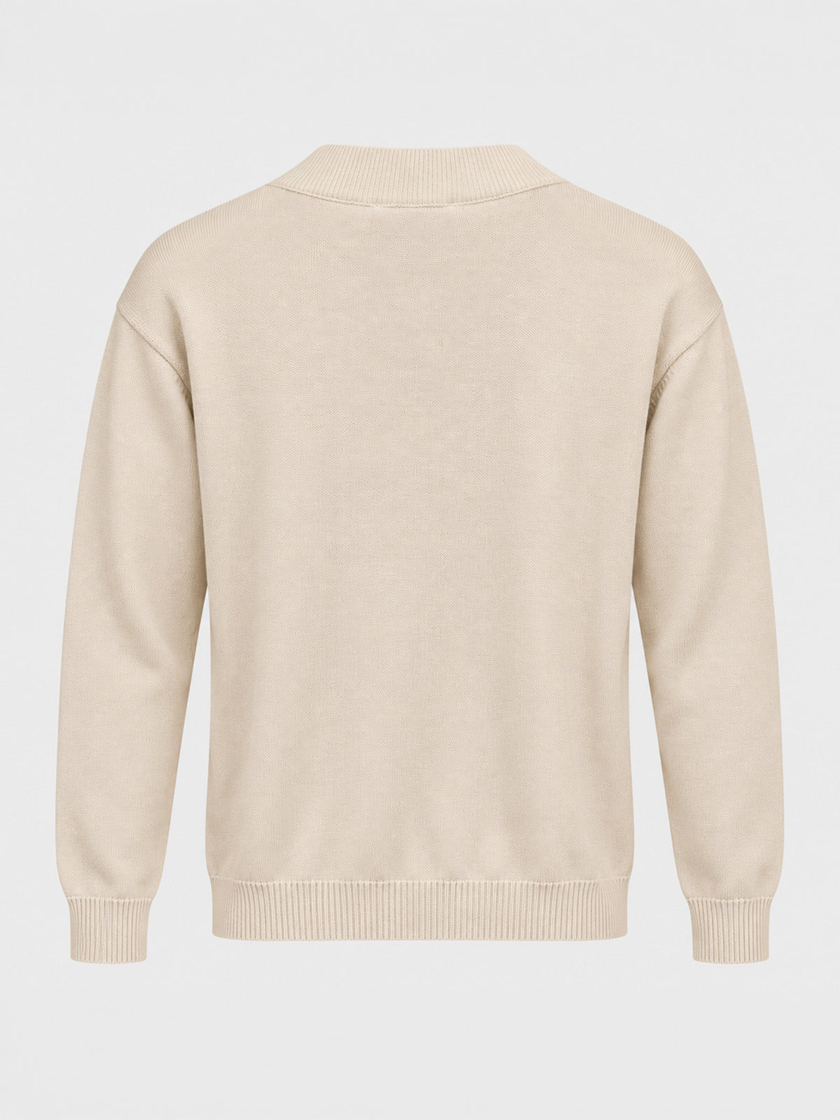 Beige Essential Knit Cardigan