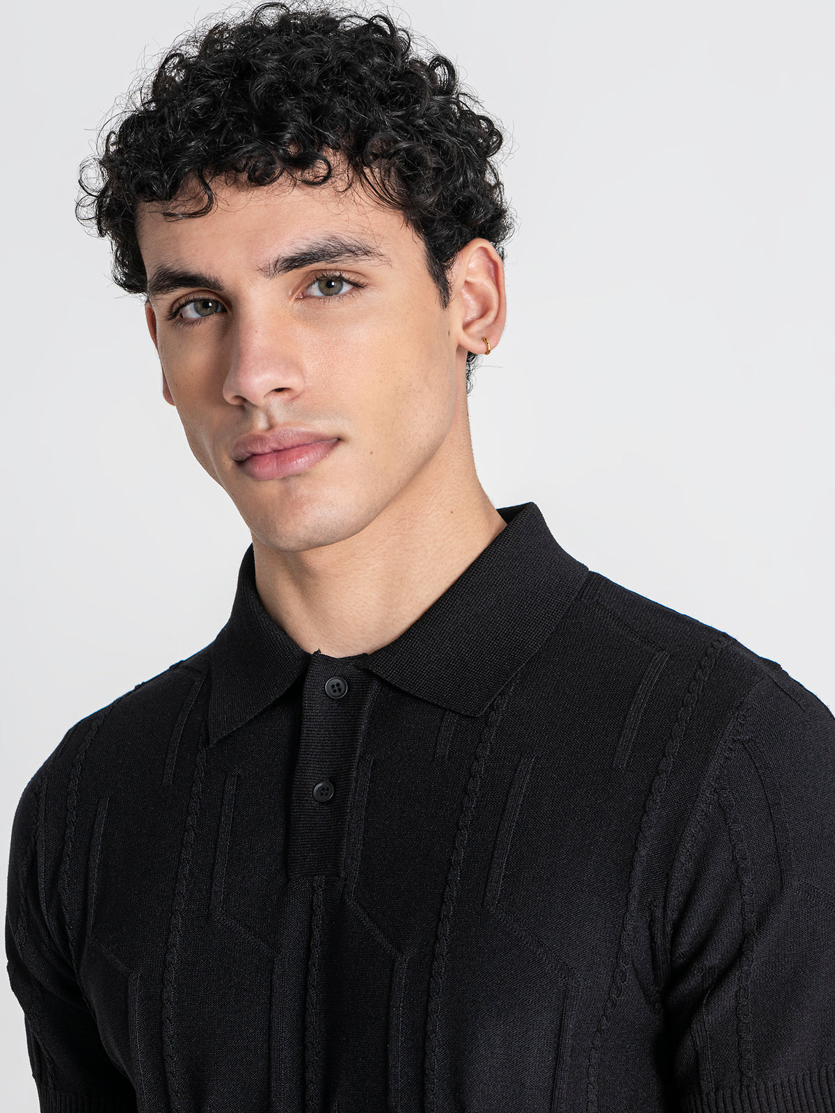 polos / Black Dimension Knit Polo