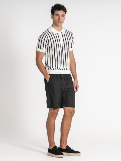 polos / Black Retro Knit Polo
