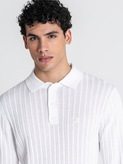 polos / White Essential Knit Polo