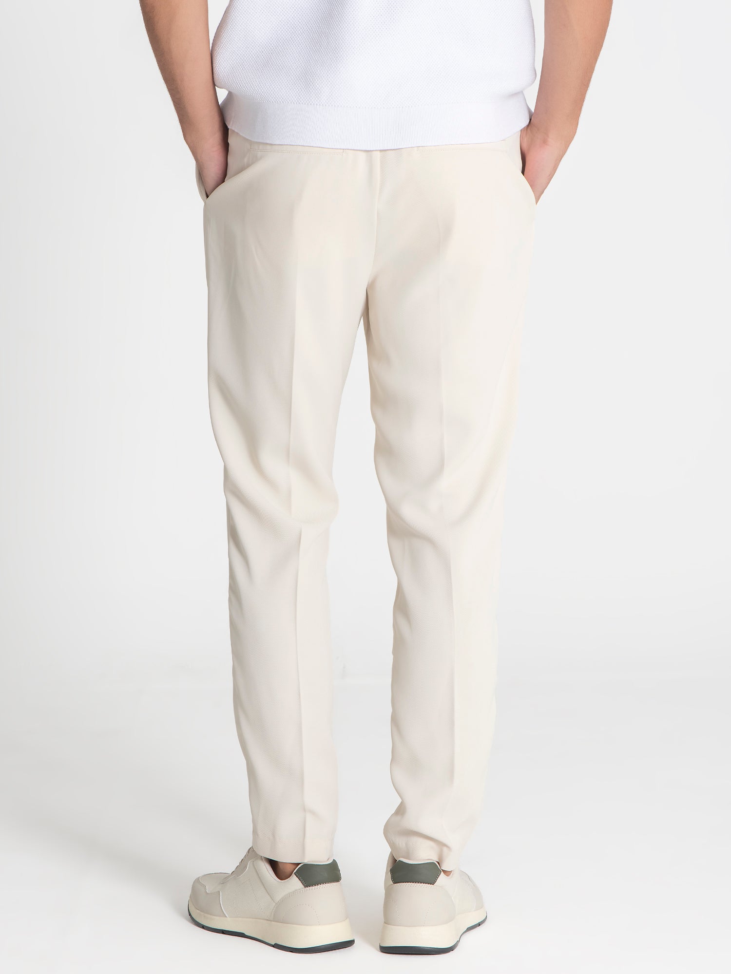 pants / Beige Drawstring Pants