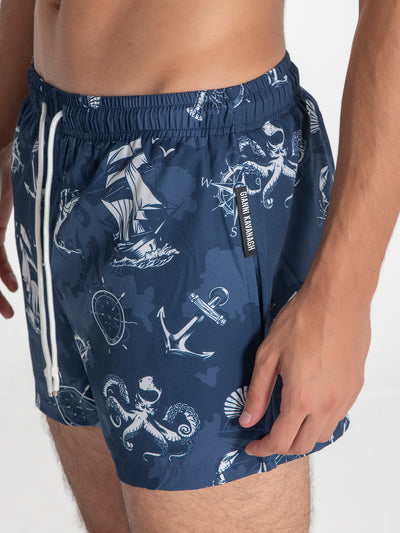 swimshorts / Blue Nautical Swimshorts