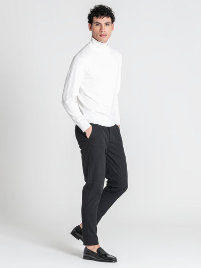 sweats / White Soft Knit Turtleneck