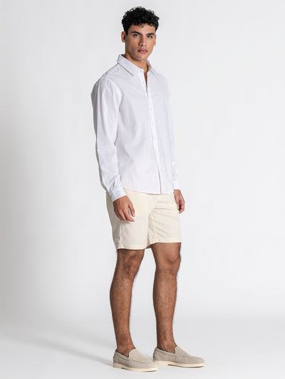 shirts / White GG Linen Shirt