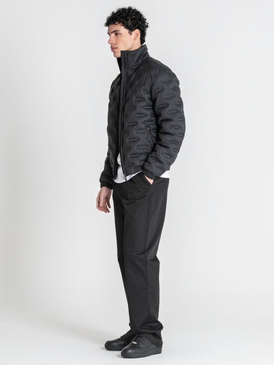 jackets / Black Code Puffer Jacket