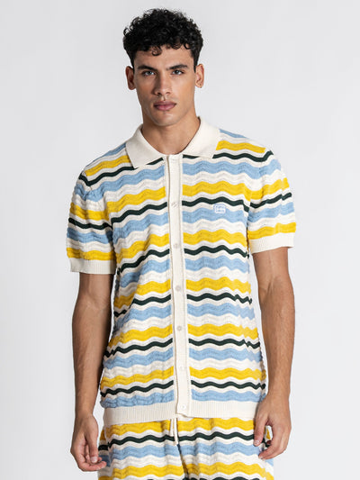 shirts / Multicolor Wave Knit Set