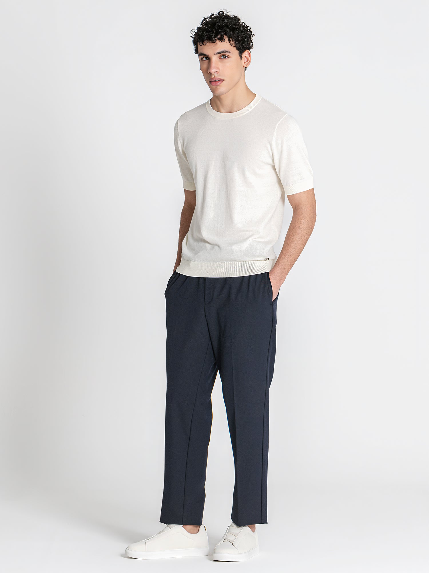t-shirts / White Soft Knit Tee