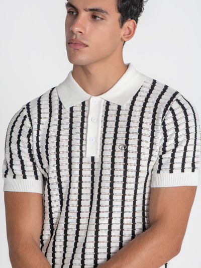 polos / Black Retro Knit Polo