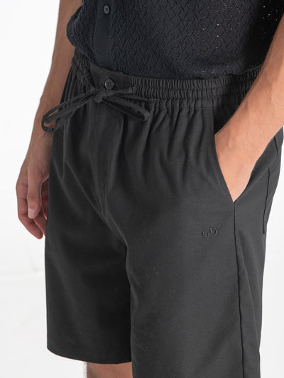 shorts / Black Smart Linen Shorts