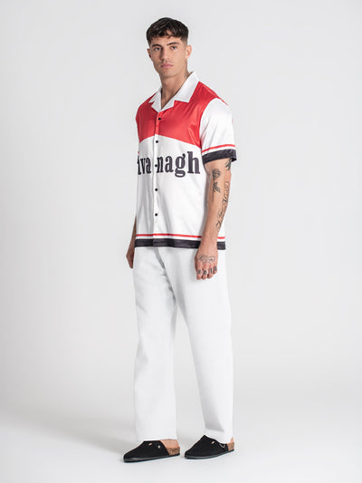 shirts / Red Smoke Satin Shirt