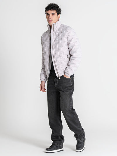jackets / Grey Code Puffer Jacket