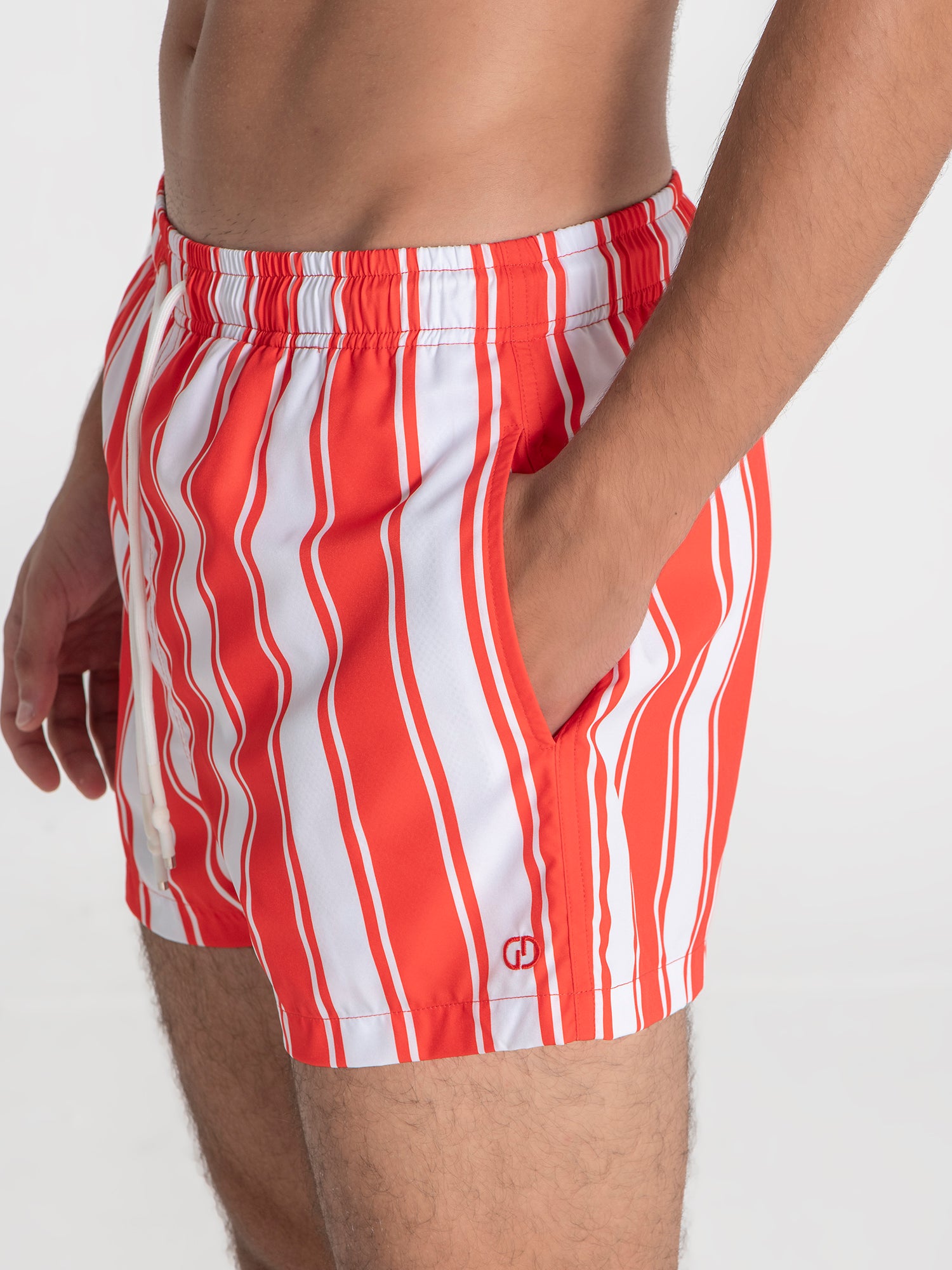 swimshorts / Orange Striped Swimshorts