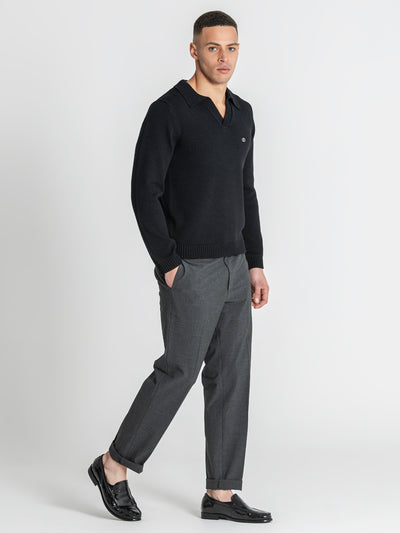 polos / Black Soft Knit Polo