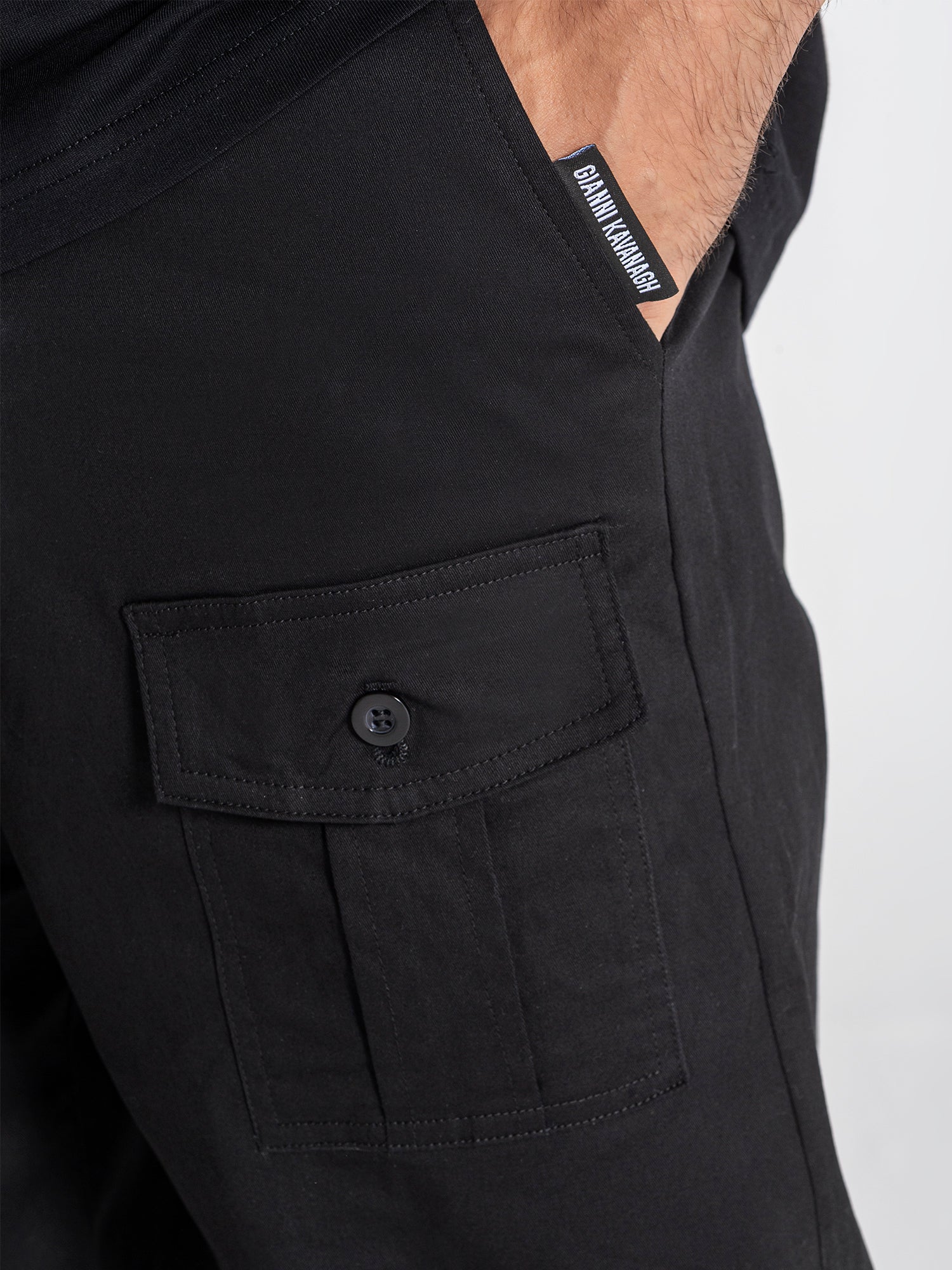 pants / Black Cargo Chino Pants