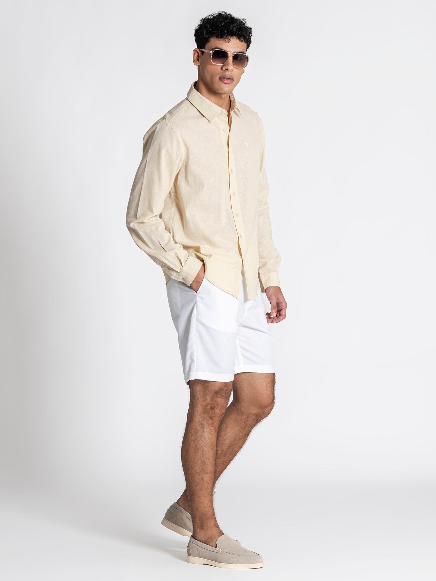 shirts / Beige GG Linen Shirt