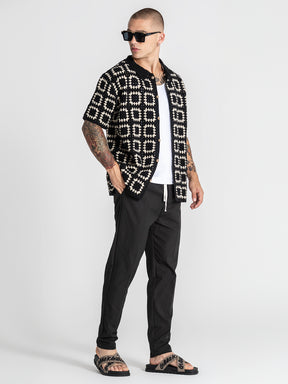 shirts / Black Nature Knit Shirt